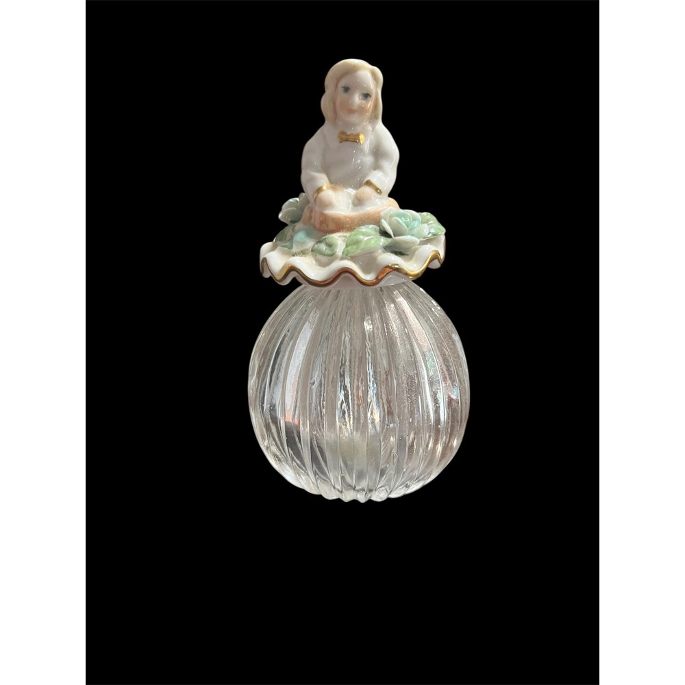 Adorable Glass Ball Perfume Bottle With Ceramic Stopper Angel